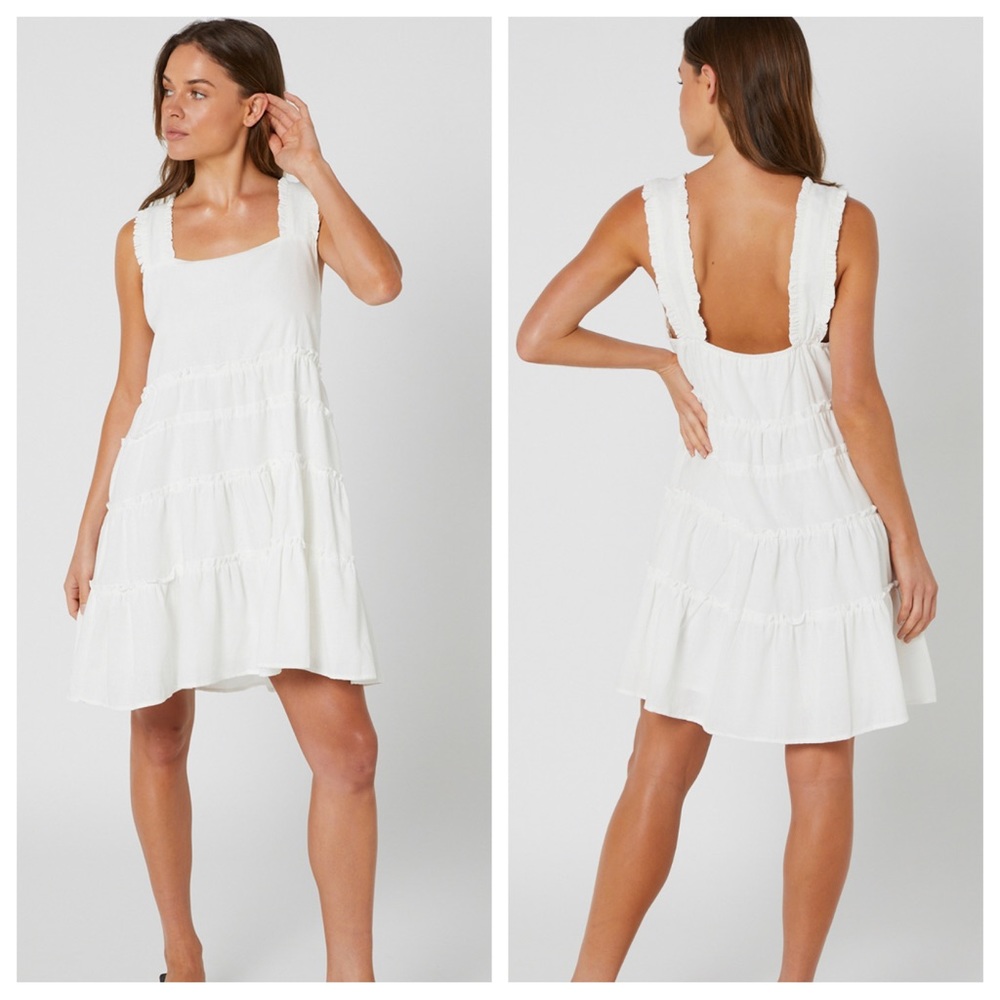 Girl and the sun Tory mini linen blend sun dress